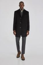 JACK VICTOR OVERCOAT- WESLEY BLACK