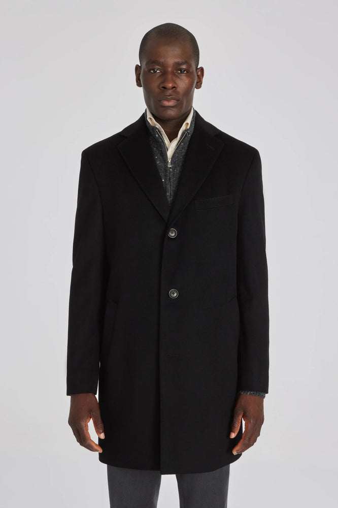 JACK VICTOR OVERCOAT- WESLEY BLACK