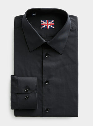 SOUL OF LONDON DRESS SHIRT- BLACK