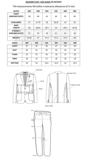 DELMONT 2 PIECE SUIT- DOUBLE BREASTED