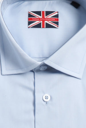 SOUL OF LONDON DRESS SHIRT- LIGHT BLUE