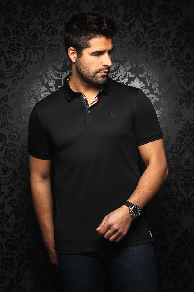 AU NOIR POLO SHIRT- EAGLE BLACK