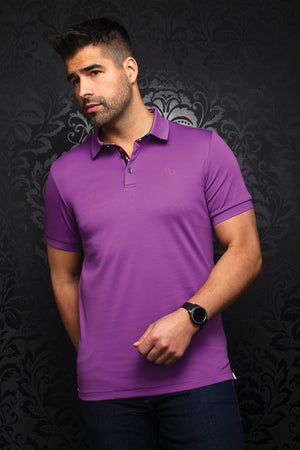 AU NOIR POLO SHIRT- EAGLE PURPLE