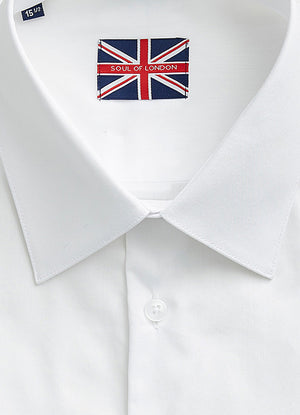 SOUL OF LONDON DRESS SHIRT- WHITE