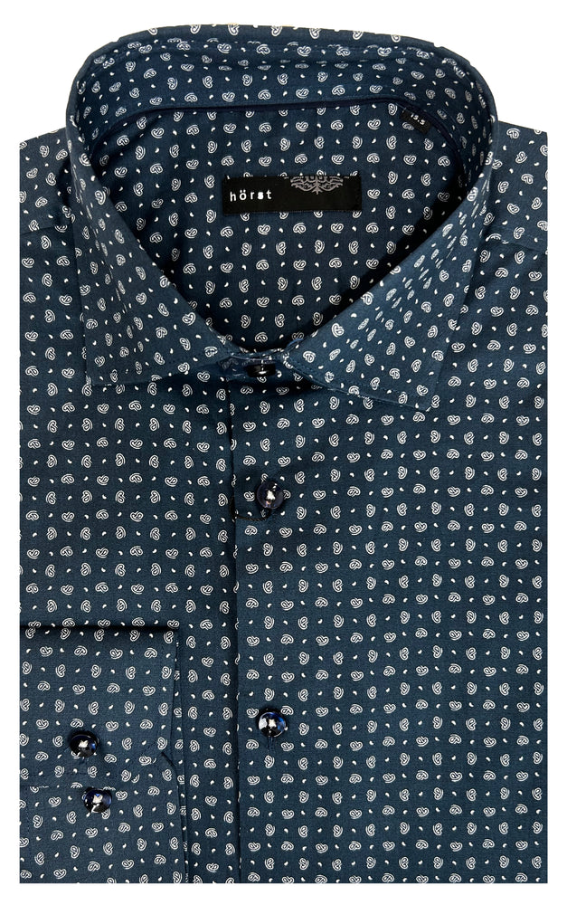 HORST LONG SLEEVE SPORT SHIRT- NAVY