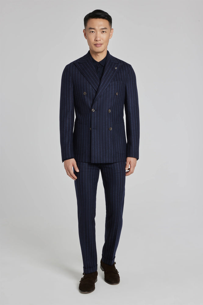 JACK VICTOR CHALK STRIPE DOUBLE BREASTED SUIT