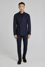 JACK VICTOR CHALK STRIPE DOUBLE BREASTED SUIT