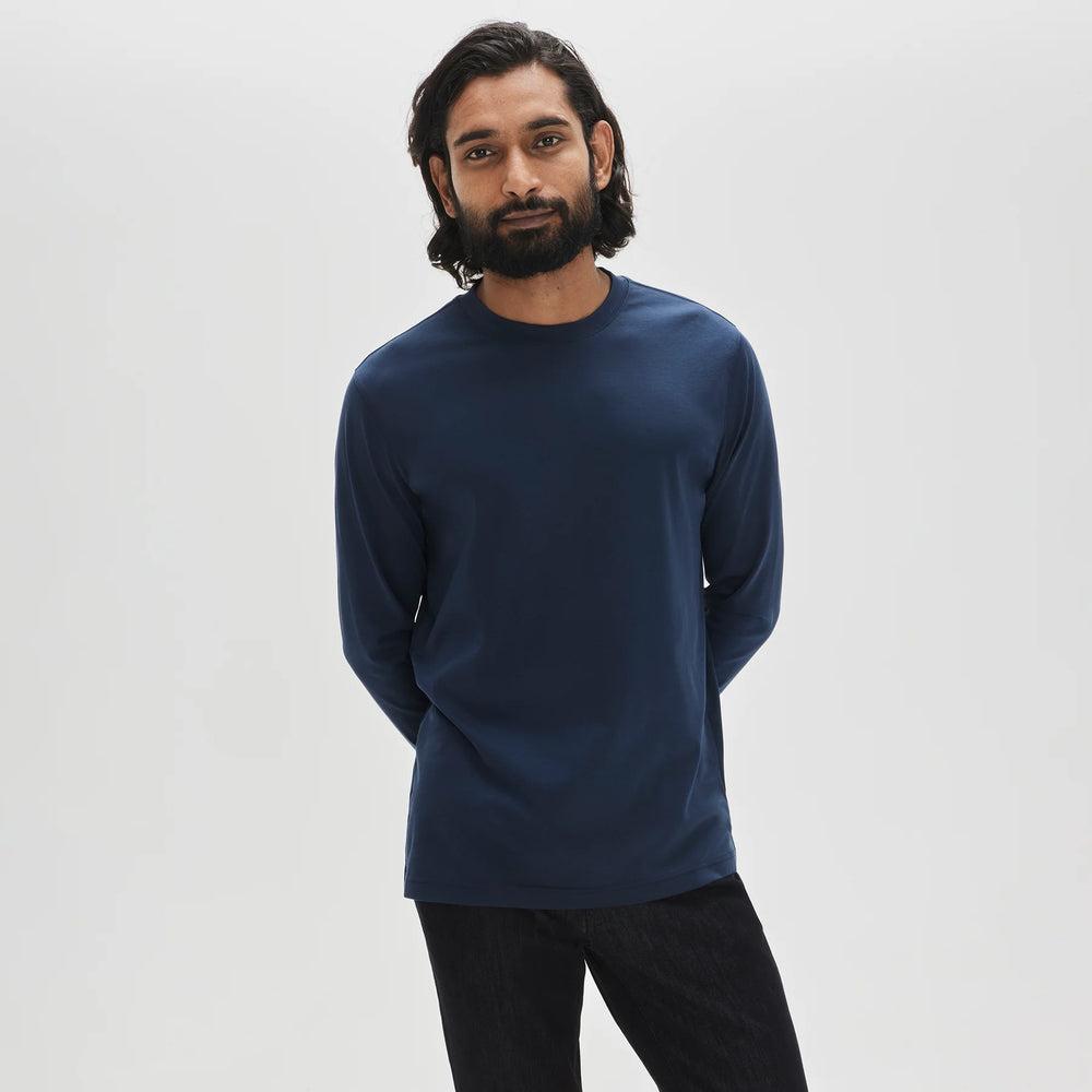 ROBERT BARAKETT HIGH CREW NECK- BLUE NIGHT