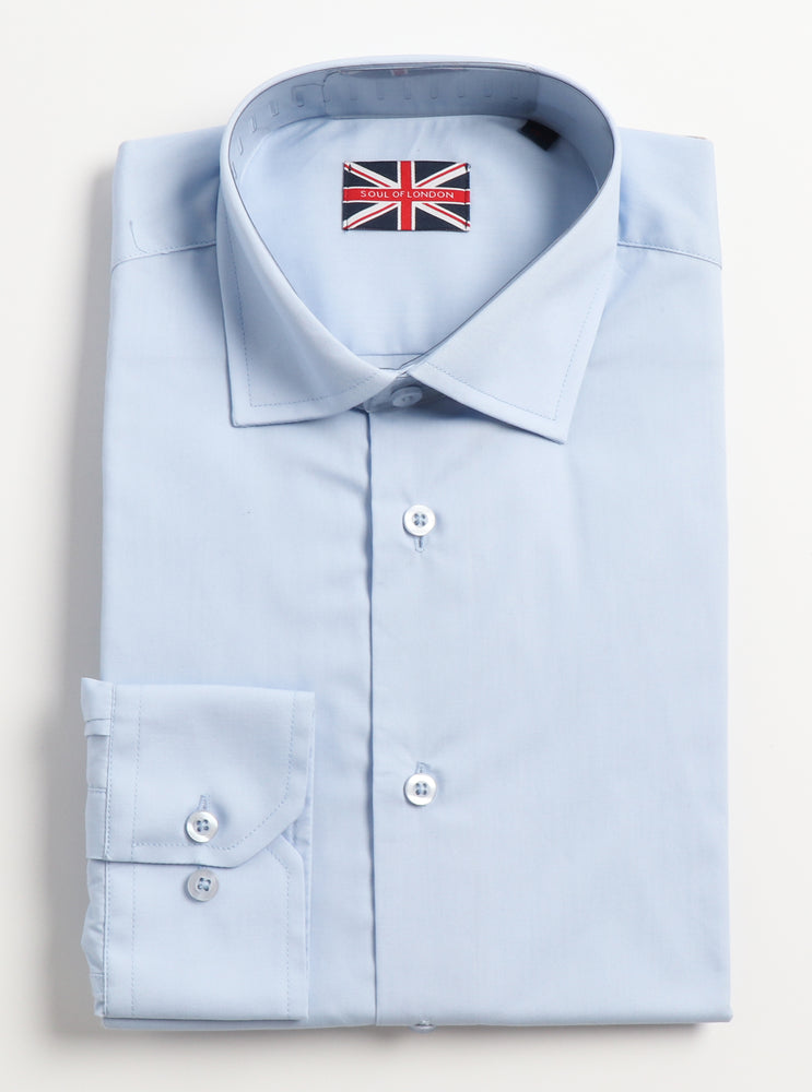 SOUL OF LONDON DRESS SHIRT- LIGHT BLUE