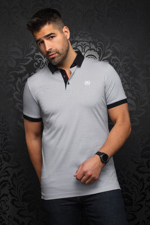 AU NOIR POLO SHIRT- SYROS WHITE/BLACK