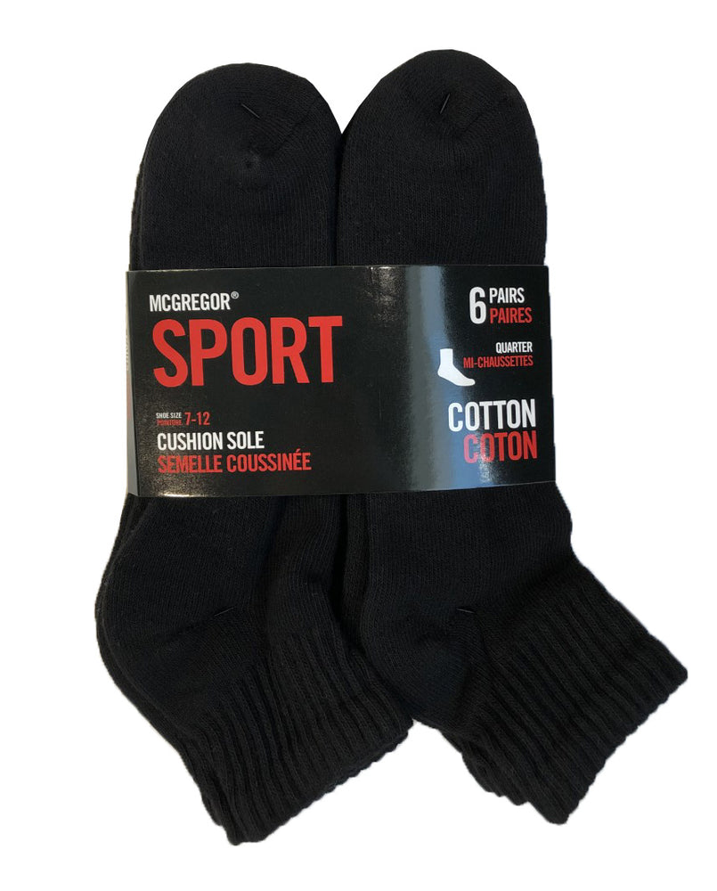 MCGREGOR SPORT SOCKS- 6 PCK QUATER SOCKS