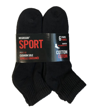 MCGREGOR SPORT SOCKS- 6 PCK QUATER SOCKS