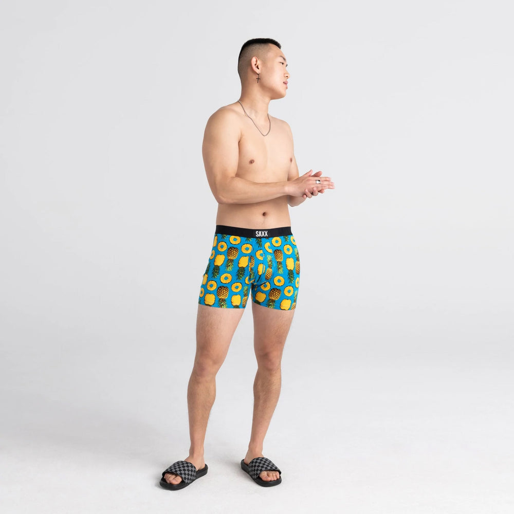 SAXX ULTRA BOXER BRIEF-POLKA PINEAPPLE BLUE