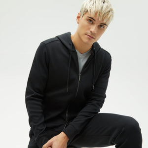 CORTINA FULL ZIP HOODIE BLACK ESCO CLOTHIERS