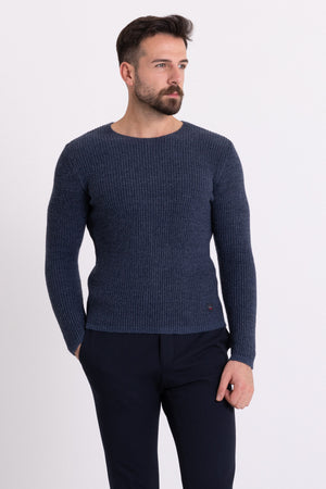 MCR MEN'S CREW NECK SWEATER- INDIGO