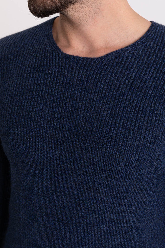 MCR MEN'S CREW NECK SWEATER- DARK BLUE/INDIGO