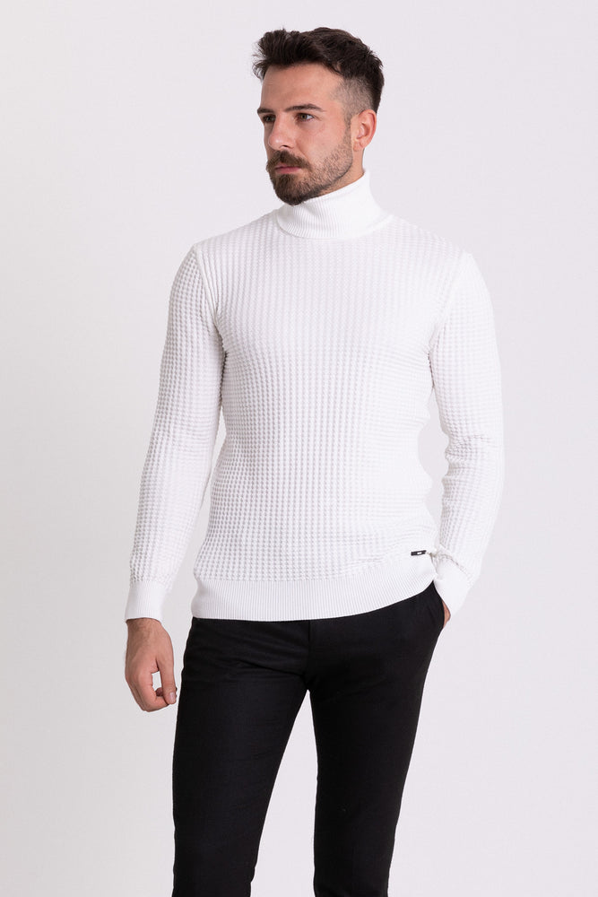 MCR MEN'S FISHERMAN SWEATER- OFF WHITE
