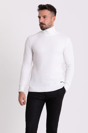 MCR MEN'S FISHERMAN SWEATER- OFF WHITE