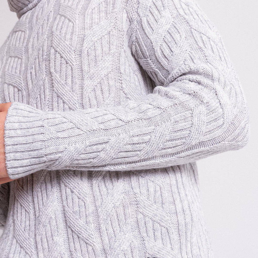 MCR MEN'S TURTLENECK SWEATER- LIGHT GREY – ESCO CLOTHIERS