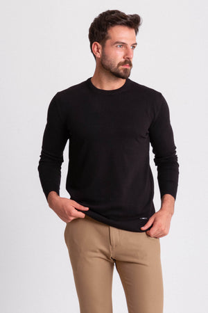 MCR MEN'S CREW NECK SWEATER- BLACK