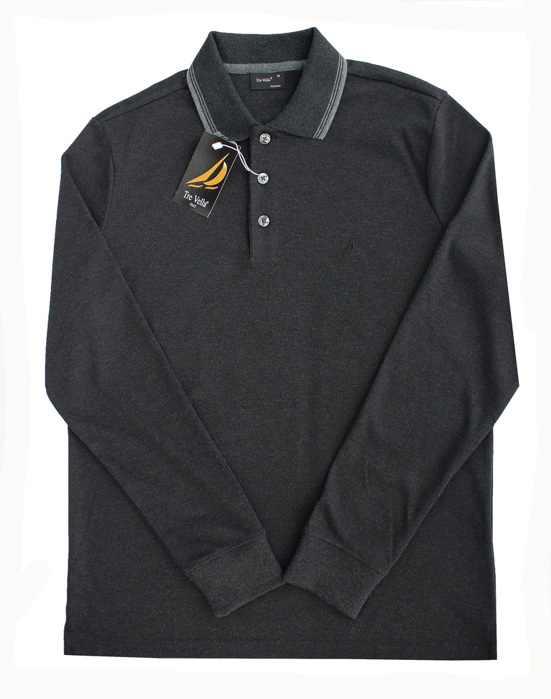 TRE VELLA LONG SLEEVE POLO SHIRT