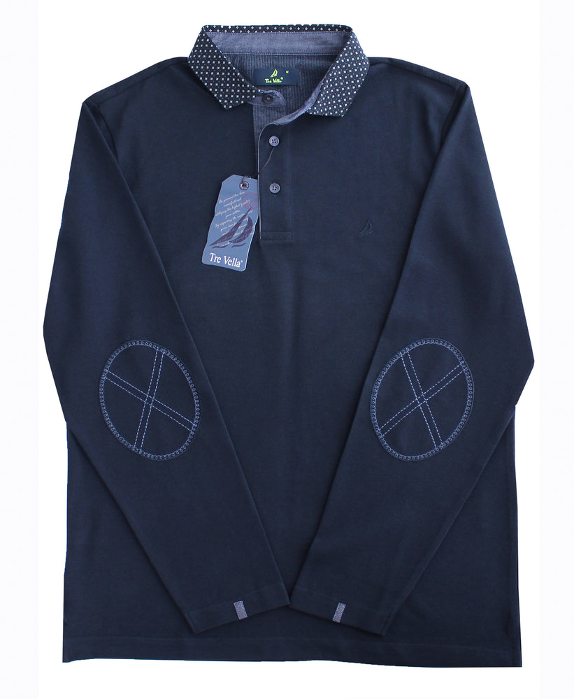 TRE VELLA LONG SLEEVE POLO SHIRT