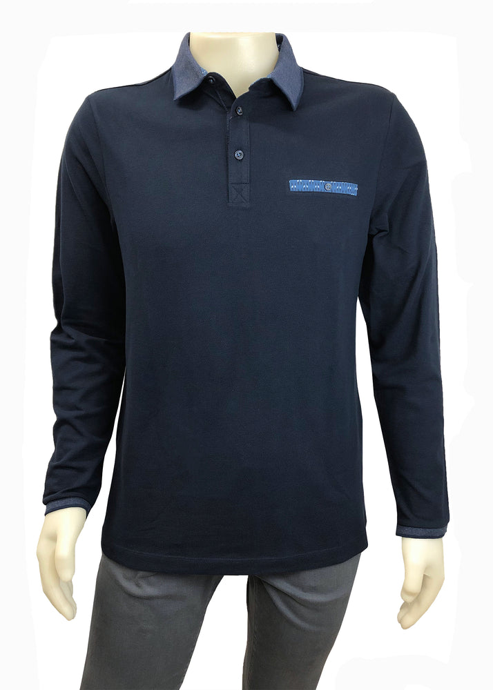 TRE VELLA LONG SLEEVE POLO SHIRT