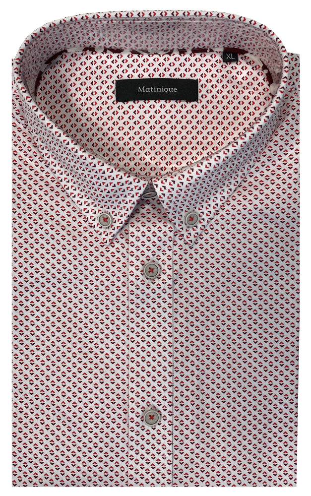 MATINIQUE TROSTOL BD SHORT SLEEVE SHIRT- FIRE RED