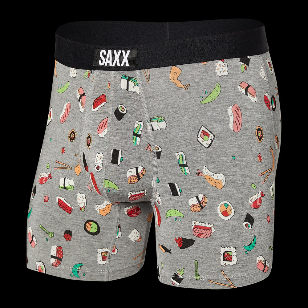 SAXX VIBE BOXER BRIEF-GREY SUSHI DOOBIE DOO