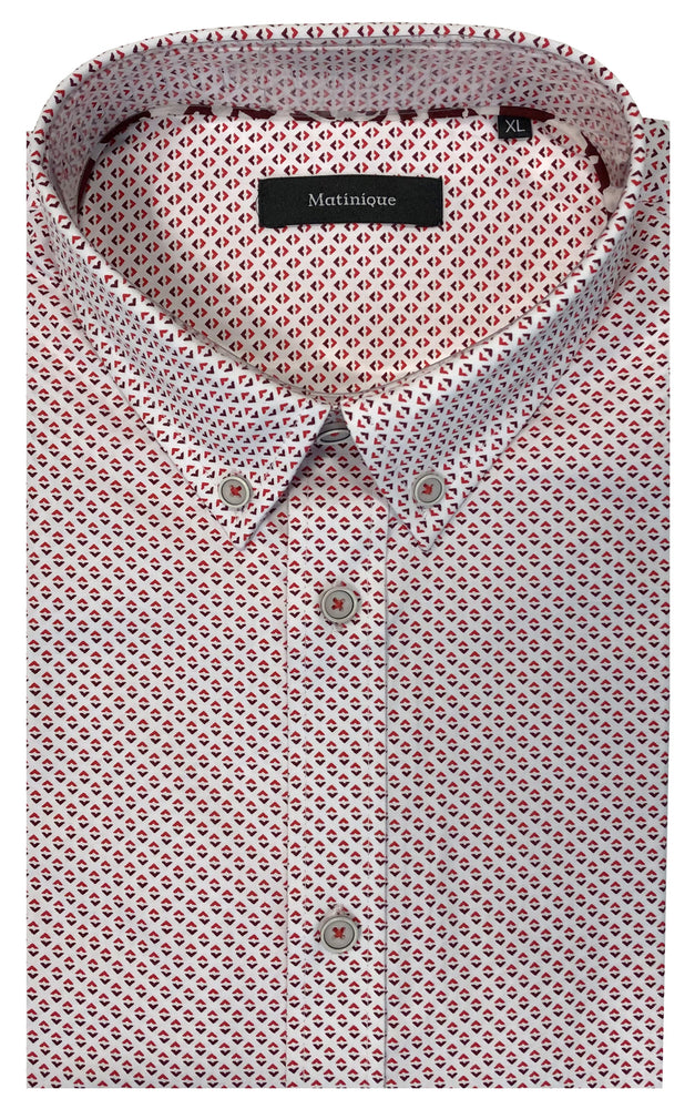 MATINIQUE TROSTOL BD SHORT SLEEVE SHIRT- FIRE RED