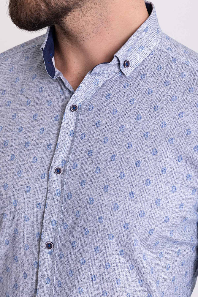 MCR MEN'S LONG SLEEVE SHIRT- BLUE