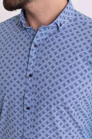 MCR MEN'S LONG SLEEVE SHIRT- BLUE