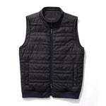 ROBERT BARAKETT QUILTED VEST- NAVY