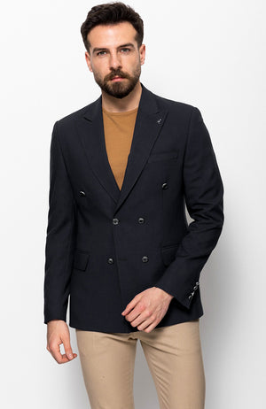 Black single on sale breasted jacket
