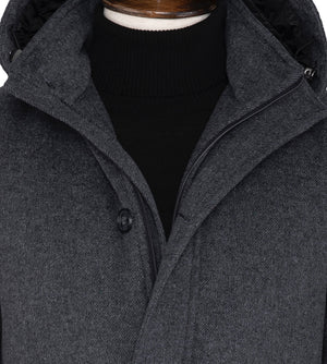 ZIVER HOODED WINTER COAT- CHARCOAL