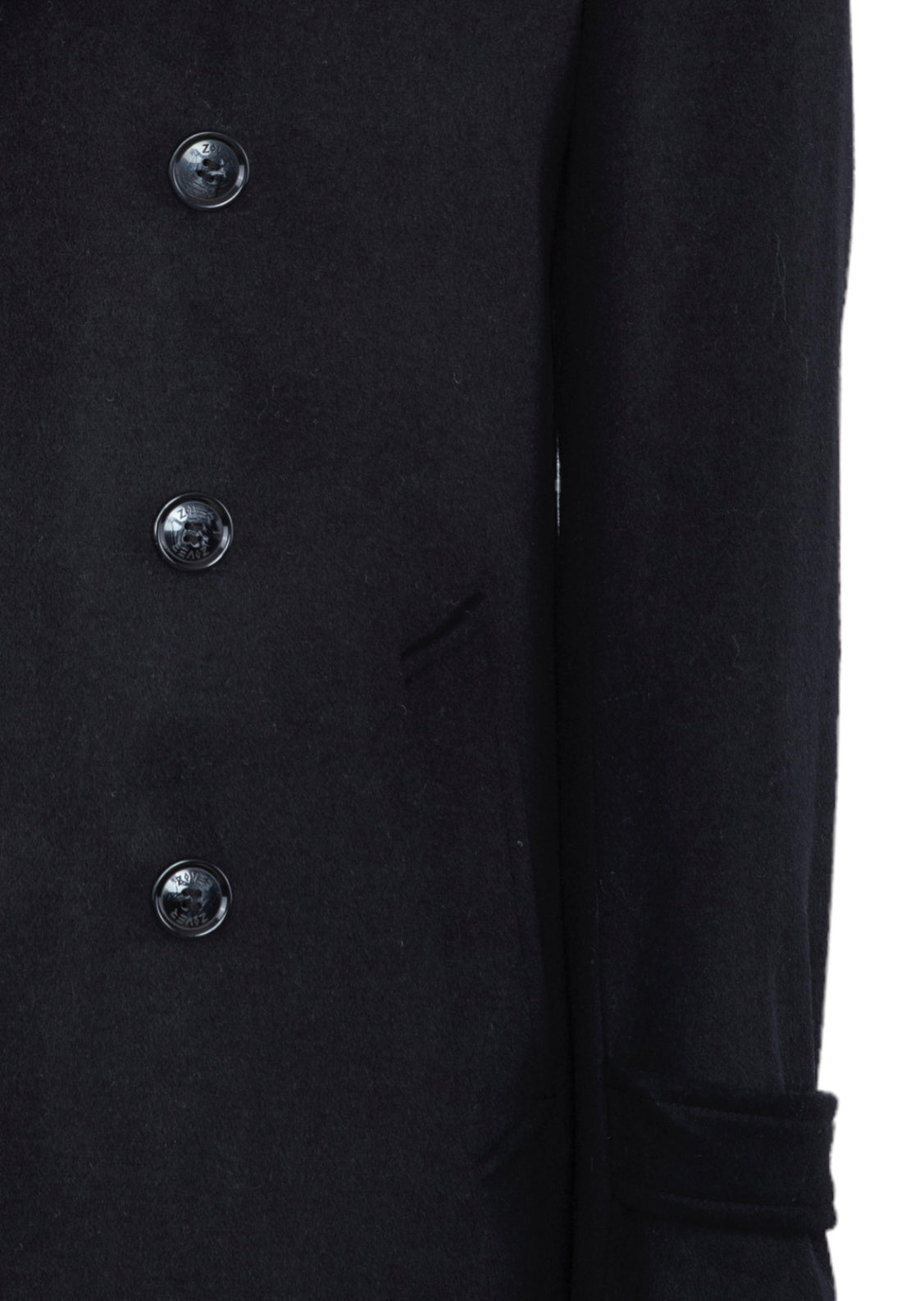 Ziver Black Double Breasted Wool Coat | ESCO Clothiers – ESCO CLOTHIERS