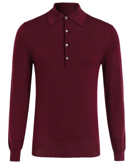 LIAM DANIEL POLO SHIRT- BURGUNDY