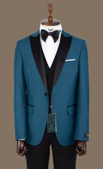 ORESS 3 PIECE TUXEDO- TEAL