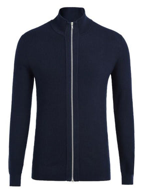 LIAM DANIEL SWEATER WITH ZIP CLOSURE- NAVY