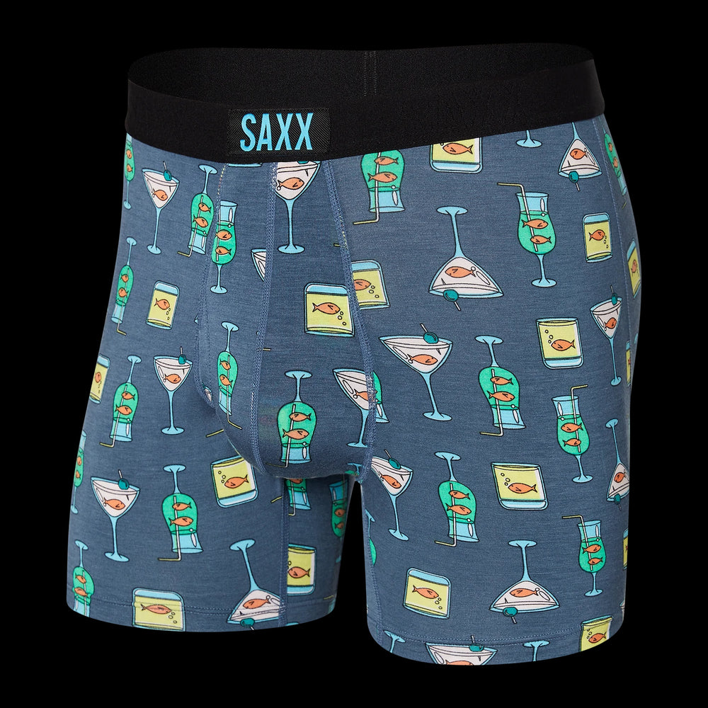 SAXX ULTRA BOXER BRIEF-NAUTICAL NIGHTCAP BLUE