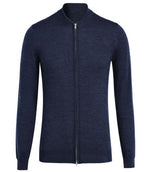 LIAM DANIEL SWEATER WITTH ZIP CLOSURE- BLUE