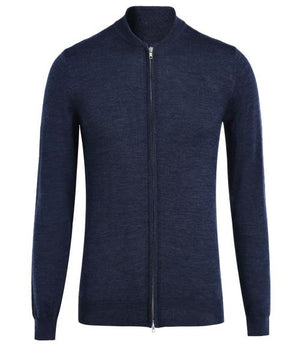 LIAM DANIEL SWEATER WITTH ZIP CLOSURE- BLUE