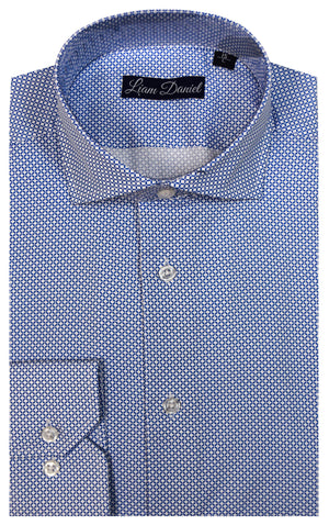 LIAM DANIEL DRESS SHIRT- BLUE DIAMOND