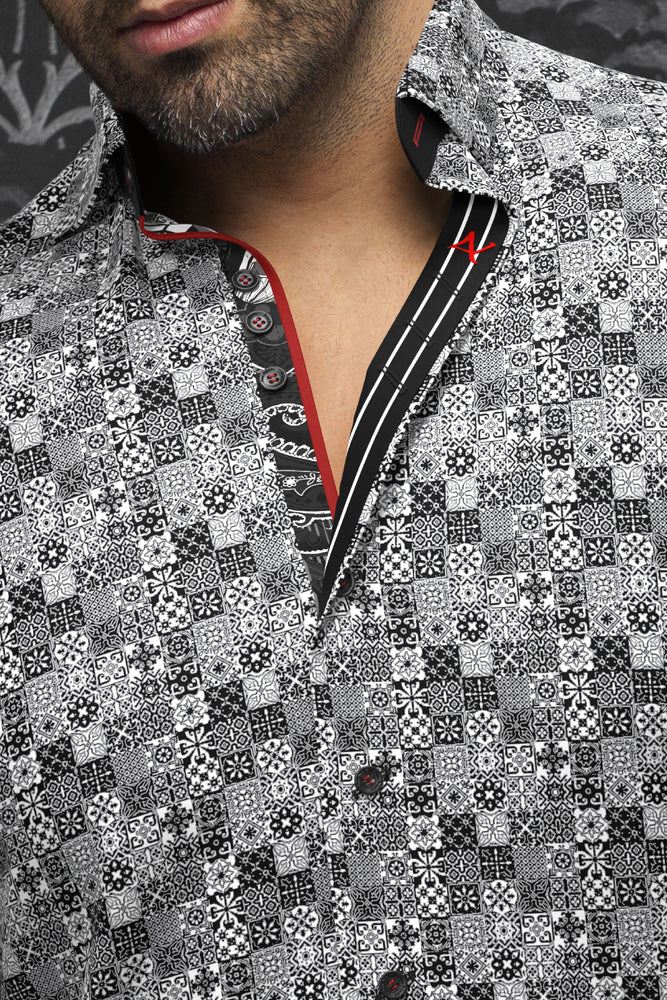 AU NOIR SHIRT | SOLLOZZO, Black White