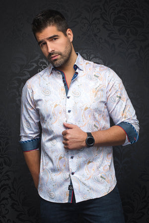 AU NOIR SHIRT- DECCAN WHITE/ORANGE
