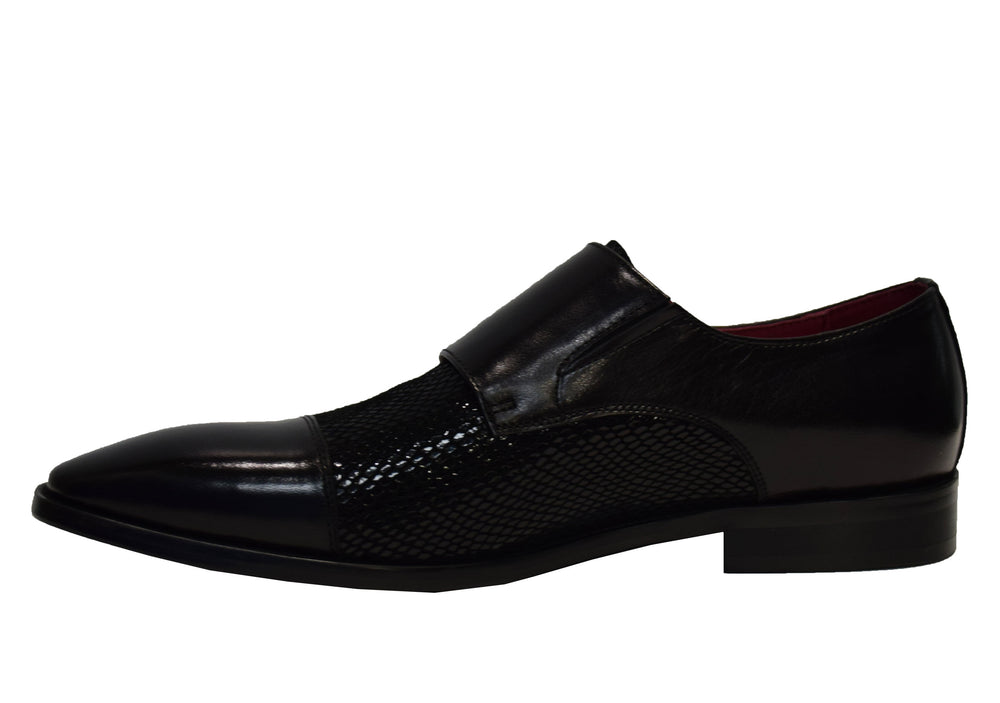 Black snakeskin dress shoes deals