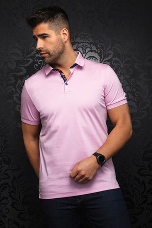 AU NOIR POLO SHIRT- EAGLE PINK