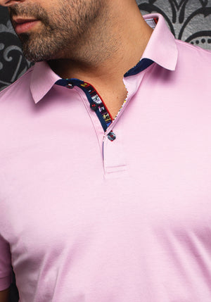 AU NOIR POLO SHIRT- EAGLE PINK