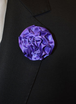 IKE BEHAR FLOWER PIN- PURPLE