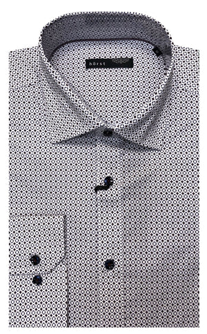 HORST LONG SLEEVE SHIRT- BURGUNDY